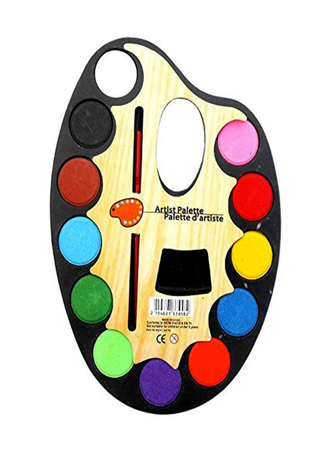 Art Bundle Artistic Palette with 12 shades Water Color+ Artist Paint Brush for Kids | Best Birthday Return gifts for kids,Birthday Return Gift for Kids of All Age Group at Bulk- (Set of 24) - Image 3